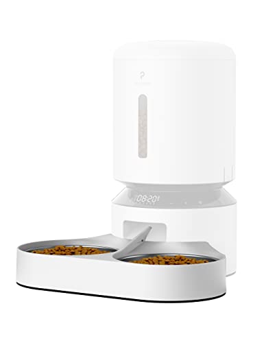 Image of PETLIBRO Pet Food Splitter with Stainless Steel Bowls, Automatic Cat Feeder Bowls for Two Cats or Dogs, Suitable for PETLIBRO Automatic Cat Feeder PLAF005, PLAF006, PLAF103, PLAF203, White