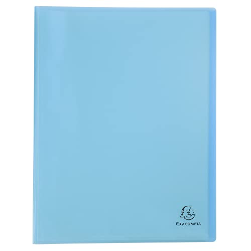 Exacompta 88670E Chromaline Pastel Sammelmappe aus halbsteifem Polypropylen mit 60 Kristalltaschen für DIN A4 Dokumentenmappe, 1 Stück Zufallsfarbe