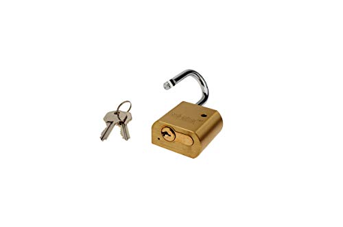 Image of NU-SET Lock | 1 3 /4-Inch Steel Padlock | Steel Padlock With Solid Brass Case for Door Security | Home Improvement & Door Hardware (Brass)