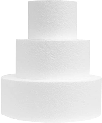 Lot de 3 disques en polystyrène de 7,5 cm de haut - Diamètre : 10 cm, 15 cm, 20 cm Cover