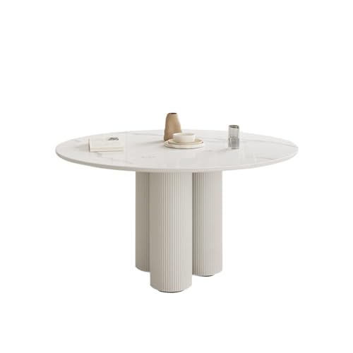 Mesa de comedor redonda, mesa de cocina de piedra sinterizada, muebles para el hogar de estilo nórdico, mesa auxiliar pequeña creativa, diseño sencillo para comedor