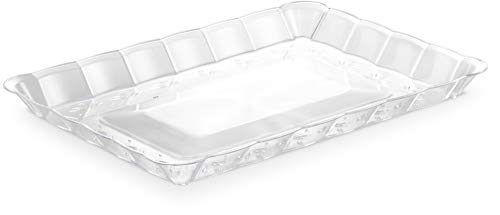 Plasticpro 753 Plastic Serving Trays - Serving Platters Rectangle 9X13 Disposable Party Dish Crystal Clear Pack Of 4 thumb #5