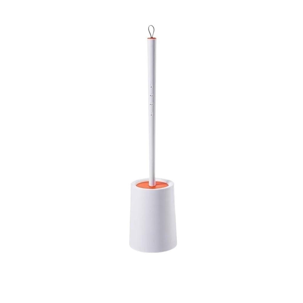 Bathroom Set Half Ball Brush Head Toilet Brush with Lid Long Brush Handle Toilet Brush Floor Standin Hangable Toilet Brush Holder Set Toilet Brush and Holder Set