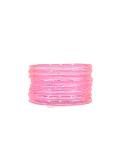 Image of Colorful Jelly Bangles Set of 8 - Transparent Candy Color Stackable Bracelets, Lightweight Fashion Accessories for Women & Girls