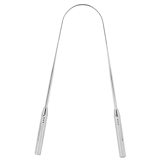 Limpador Raspador de Língua | Higienizador de língua 100% aço inoxidável | Hálito Fresco Instantâneo | Melhora a Higiene Oral e a Digestão | Restaura a Cor Natural da Língua | Livre de ferrugem