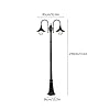 OGMOYT Outdoor Lamp Post Light, European Double Head High Pole Lamp, Anti-Rust Waterproof Garden Street Light for Courtyard Park Villa Community #1
