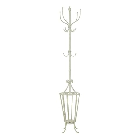 Deco 79 White Metal Farmhouse Coat Rack Cover