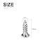DTGN 100Pcs ST3x10mm Flat Head Wood Screws, 304 Stainless Steel White Phillips Self Tapping Screws - Good for Woodworking, Furniture - White