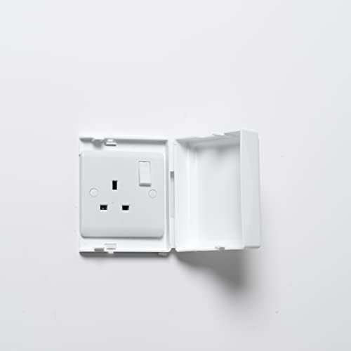 SocketLoc UK Electrical Key Lockable Single Plug Socket Protector Cover - Stops Tampering with Plugs and Sockets - Suitable for All Standard Depth UK Plugs (One Pack)