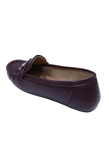 Image of CatBird Women's Metal Detail Slip-On Loafers | Cushioned Comfort Flats | Lightweight Office & Casual Shoes | Anti-Slip Sole Footwear