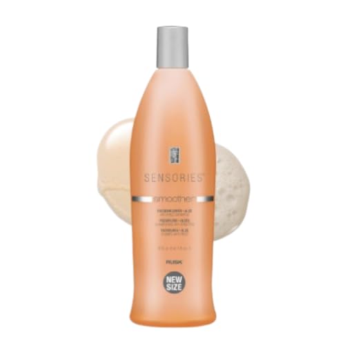 RUSK Sensories Smoother Passionflower and Aloe Smoothing Shampoo Anti-Frizz Formula With Aloe Helps Smooth and Emollients Restore Moisture Balance 35 fl. oz