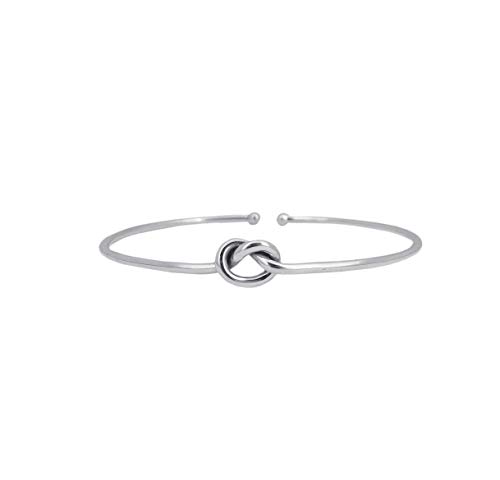 Jonc noeud marin en argent massif : le bracelet durable qui ne s'oxyde jamais