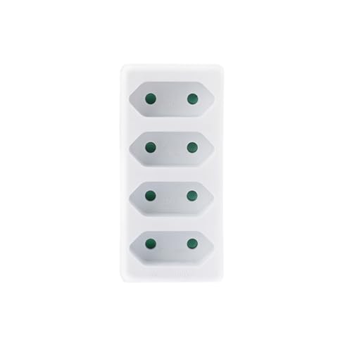 CILIA Presa Multipla 4 Prese Europee con Protezione Bambini, Bianco - Adattatore di Corrente a 4 Gang senza Interruttore, 2300W Max, Contatto Terra, Spina Sicura per Bambini, Europlug (1)