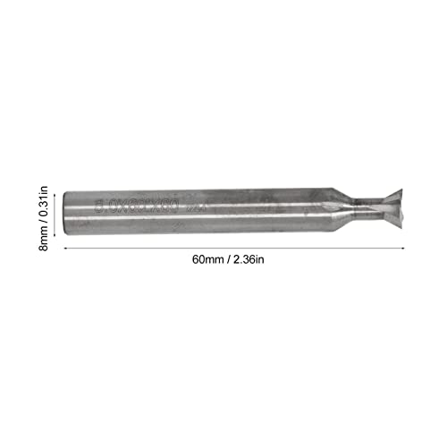 Ftvogue FTVOGUEXV0A8RQWND-11 Lathe Milling Dovetail Bit Cutter End Mill Tool 4 Flute Cutting Tool Cemented Carbide Universal Straight Shank thumb #1