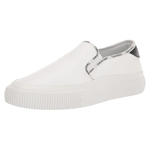 Calvin Klein Women's PAILY Sneaker, White 140, 10