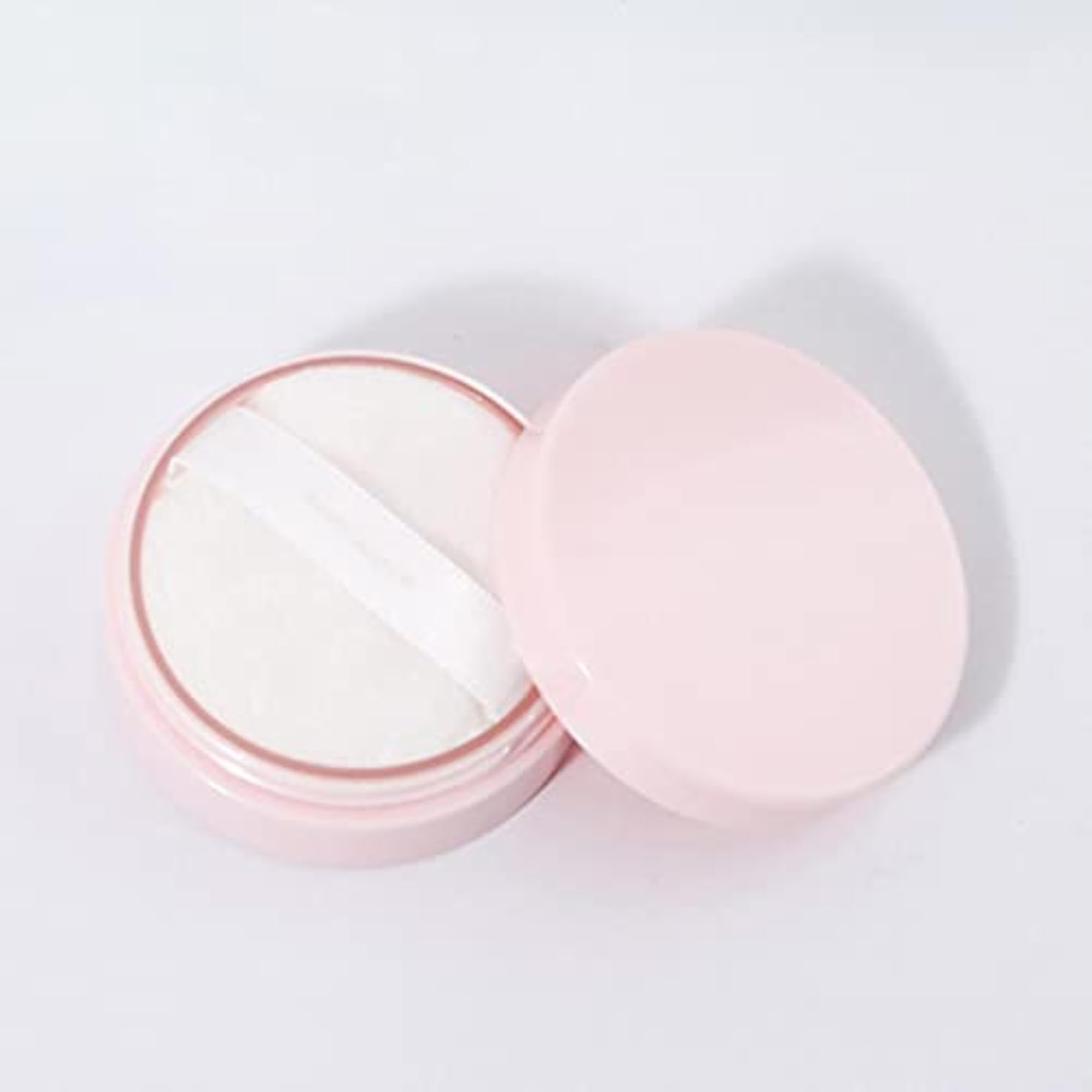 Empty Loose Powder Containers with Puff, Pink