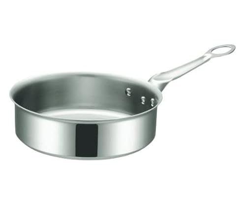 本間製作所 片手鍋 シルバー サイズ24cm IHマエストロ 3層鋼クラッド ソテーパン 24p 本体 17524