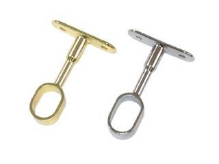 ANSAMER Soporte Barra Central 30-15 Ovalado NIQUEL