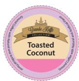 Grande Kaffe Single Serve, Toasted Coconut Coffee, Compatible with Keurig K-cup Brewers, 18 Count
