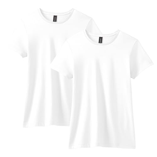 Gildan Women's Softstyle Cotton T-Shirt, Style G64000L, Multipack, White (2-Pack), 3X-Large