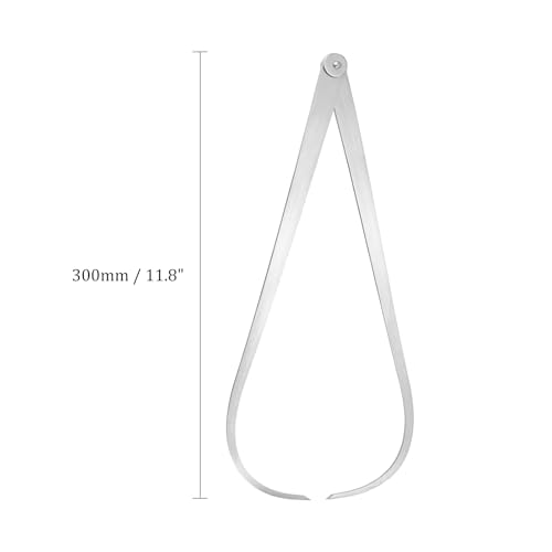 Kozelo Außenmessschieber - [12 Zoll] Messwerkzeug aus rostfreiem Stahl mit Reibungsgelenk zur Größenmessung, silberfarben