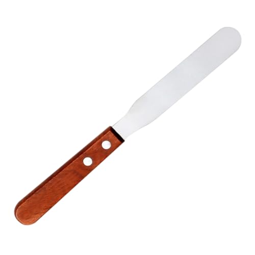 Baluue Hair Waxing Removal Tools Wood Handle Hair Removal Spatula Stainless Steel Easy to Use