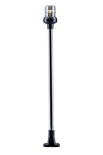 White LED Fold Down Boat Stern Light Boat Anchor Light for Pontoon and Fishing Boat (24") -  Sebnux
