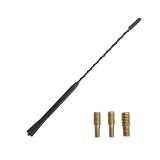 Antenna universale per auto, 28 cm, antenna radio FM Dab potente per modelli, ricezione ottimizzata di alta qualità, gomma anti-UV e anti-corrosione, facile installazione con 3 adattatori inclusi