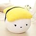 Mhtop Peluche Sushi Thon Saumon Omelette Oreiller en Peluche Fuzzy Sushi Jouet Alimentaire Oreiller Grand Sushi Poupée Canapé Décoratif Oreiller Enfants Jouet Jaune
