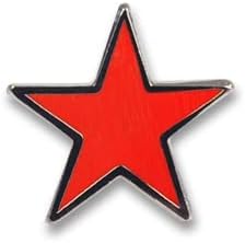 Red Star Pin Badge 1.5 cm with Butterfly Clasp