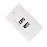 Facile à installer ------ prise murale HDMI USB est facile à installer sans l'aide d'un professionnel. Son design fin lui permet de ne pas prendre trop de place sur votre mur.