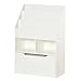 HOMCOM Bibliothèque étagère Multi-Rangement 3 étagères 2 niches Grand tiroir MDF Blanc