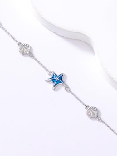 Image of WINNICACA 925 Sterling Silver Anklets for Women Adjustable Beaded Butterfly Opal Anklet Bracelet Foot Chains Jewelry Gifts for Women Beach Birthday Christmas Gift