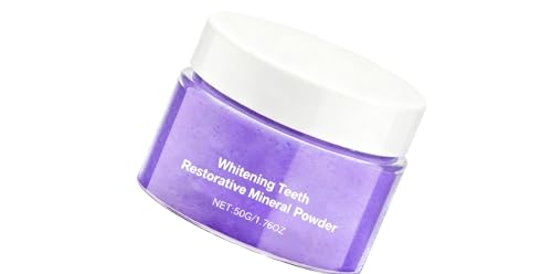 Teeth Whitening Powder - Enamel-Safe & Sensitivity-Free Natural Stain Remover for Coffee Wine Smoking & Tea Gum Protection & Freshen Breath (50g (Pack of 1)