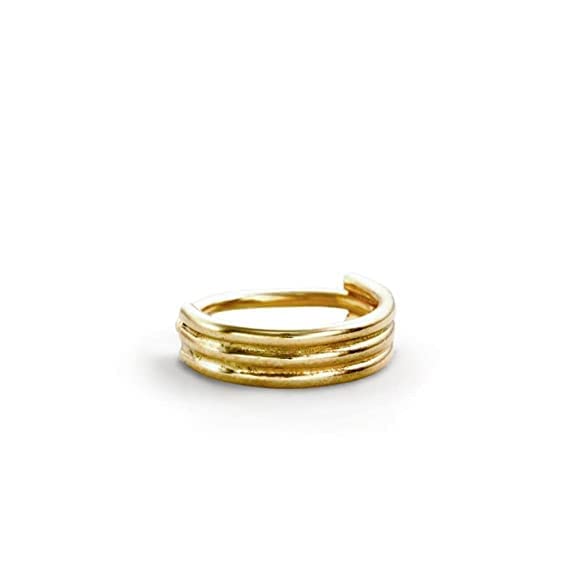 TRS jewels Three Layered Nose Ring 18K Yellow Gold Plated girls for women-image-49