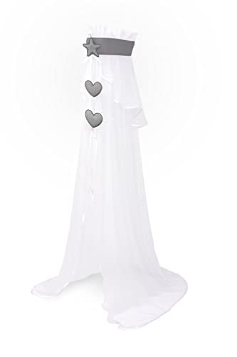 Amilian Ciel de lit avec Noeud pour lit bébé, Landau, Berceau, lit d'enfant, décoration de Chambre d'enfant ; baldaquin ; Rideau de lit ; Ciel de lit : Ciel...