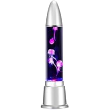 Jellyfish Lava Lamp with Realistic Moving Bubbles & 3D Fish, Mood Light for Stress Relief, Kids Sleep Aid, ASMR Room Decor Gifts