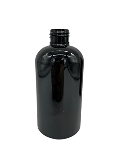 Natural Farms 8 oz Black Boston Plastic Bottles -12 Pack Empty Bottle Refillable - BPA Free - Essential Oils - Aromatherapy | Black Press Down Disc Cap - Made in the USA4