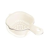 NUONUOPING - Colador de frutas pequeño, recipiente colador de enjuague de frutas de doble capa, cesta de corte y drenaje de verduras, cuenco de sandía con colador para mini lavadora de bayas y tomates