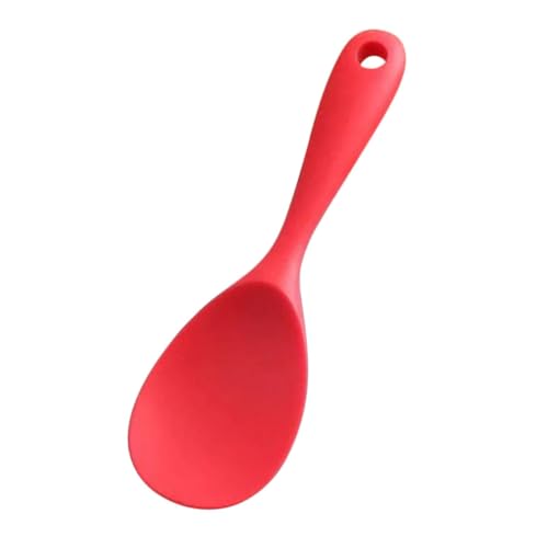 Cabilock 1Pc Rice Spoon Non Stick Kitchen Utensil Red Rice Scoop for Cooking Serving and Table Decor Simple Design for Use