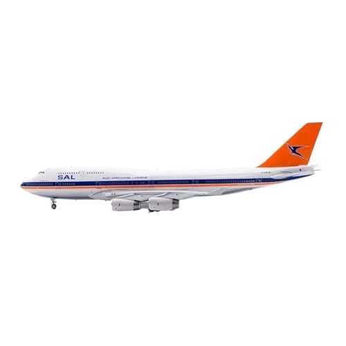 Modelo de avión de metal B747-400 ZS-Saw ideal para decoración de oficinas y estudios de aviación