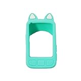 Voikoli – Coque compatible avec Wahoo Elemnt Bolt V2, coque de protection en silicone souple pour Wahoo Elemnt Bolt V2, accessoires de cyclisme GPS (chat vert sarcelle)
