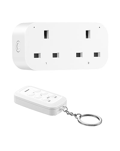 DEWENWILS Remote Control Socket, 13A/3120W Wireless Switch, 30M Range, Independent Control, UKCA Listed, White, Type G Connector DEWENWILS Remote Control Socket, 13A/3120W Wireless Switch, 30M Range, Independent Control, UKCA Listed, White, Type G Connector