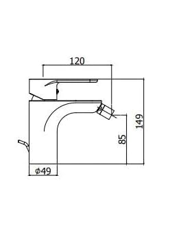 Paffoni Miscelatore Bidet Green GR135 Completo di Snodo e Aeratore M16x1 - Set 2 Flessibili Inox 3/8"G