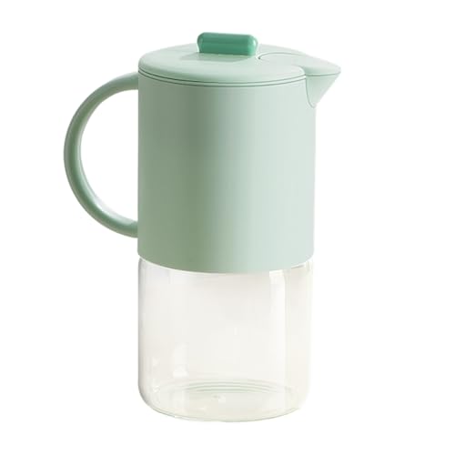 Jarras de vidrio con asa y tapa, jarra de vidrio resistente al calor de 1500 ml, jarra hermética para bebidas calientes/frías, almacenamiento de bebidas, leche, café, té, cócteles, fiestas líquidas