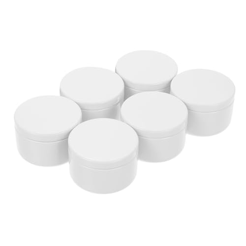 ORFOFE 6 Piezas Tarros Velas Redondos de Aluminio con Tapa Frascos Boticario para Aceites Esenciales y Aromaterapia Recipientes de Gran Capacidad para Fabricación de Velas y