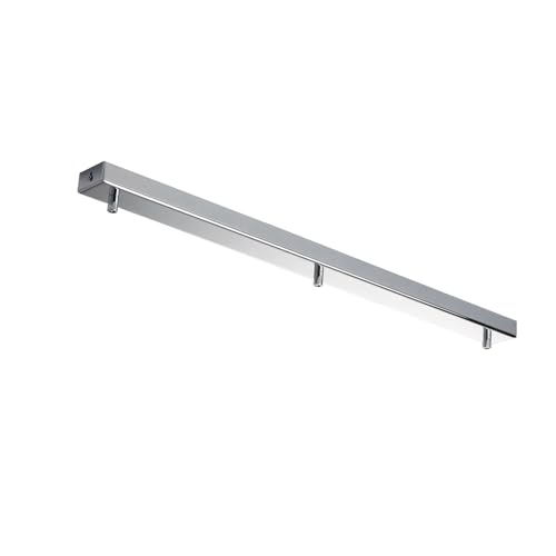 Canopy rail rosace multi-câbles rectangulaire en fer chromé miroir haut de gamme