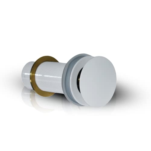 Image of InArt Pop-up Brass Basin Drainer /Waste Coupling /Waste Kit for Bathroom Wash Basin /Vessel Sink White Color 5 Inch Brass Full Threaded Pop Up Waste Coupling 32 MM