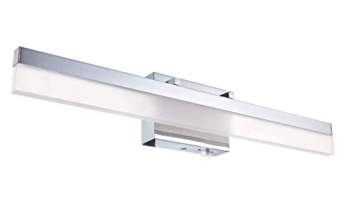 Exclusive Cloudy Bay 3 Color Classic Acrylic Modern LED Vanity Light Fixture for Bathroom,24 inch 25W Dimmable,3000K/ 4000K/ 5000K Selectable,Chrome Finish
