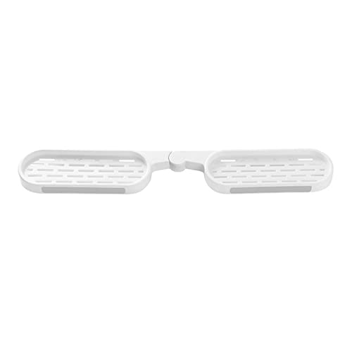 DULRLLY 180° drehbare Eck-Duschablage 2 Stück ohne Bohren selbstklebend Dusch-Organizer Duschablage für Badezimmer, Küche, Wohnzimmer Cover